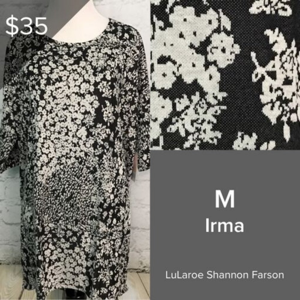 NWT Lularoe Irma Short Sleeve Top Blouse Shirt